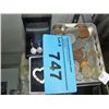 Image 1 : Box of collectors coins, pair of earrings and a pn