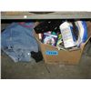 Image 1 : Shelf lot of misc; box of assorted household items
