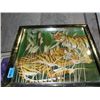 Image 1 : 2 framed prints; tigers and jesus scene