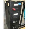 Image 1 : Black 4 drawer metal filing cabinet