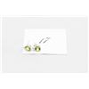 Image 1 : Green Peridot & Diamond Earrings