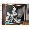 Image 1 : Framed black and white card player print