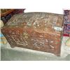 Image 1 : Mid 1900s heavily carved mahogany oriental trunk