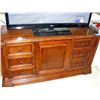 Image 1 : Dark pine TV entertainment cabinet