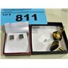 Image 1 : mens cufflink set and a lapell pin set