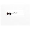 Image 1 : Diamond and red garnet earrings in silver