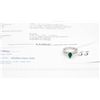Image 1 : 14k gold 1.29carat custom made emerald and diamond