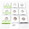 Image 1 : 2 3pc sets of vintage canadian dimes and one