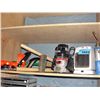 Image 1 : Shelf lot of power tools, hand tools, ceramic