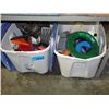 Image 1 : 2 grey rubber storage bins of tools hardware and