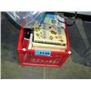 Image 1 : Red milk  crate full of assorted books