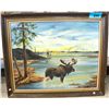 Image 1 : Framed oil on board painting, signed bottom right