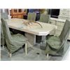 Image 1 : 10pc bleached oak dining room suite;