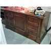 Image 1 : solid brown stained pine TV entertainment cabinet