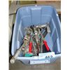 Image 1 : Blue rubbermaid storage bin ofassorted tools
