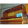 Image 1 : Mahogany wall mount shelf unit