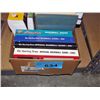 Image 1 : Box full of sports books; mainly baseball guides