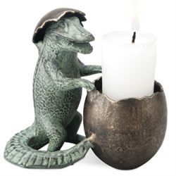 BABY GATOR CANDLE HOLDER