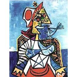 PICASSO "WOMAN WITH RED & WHITE HAT"