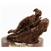 Image 1 : "INDIAN EYES BEHIND THE ROCK" BRONZE SCULPTURE - KAUBA