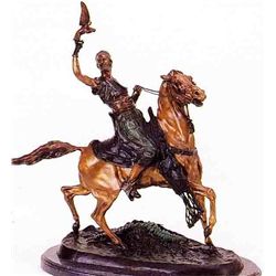 "MOUNTED FALCONER" BRONZE SCULPTURE - MENE
