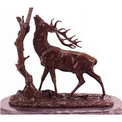 "ELK - TREE" BRONZE SCULPTURE - MENE