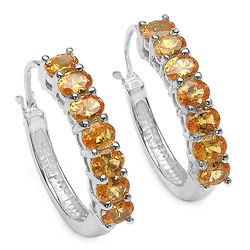 Spessartite & Sterling Silver Earrings.