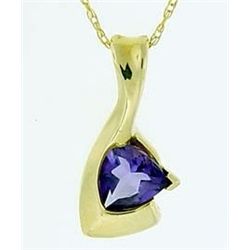TRILLION AMETHYST PENDANT 10KY