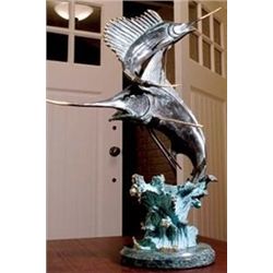 MARLIN & SAILFISH BRONZE SCULPTURE