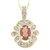 Image 1 : 1 CTW GARNET & DIAMOND PENDANT