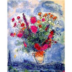 MARC CHAGALL "BOUQUET OVER THE CITY"