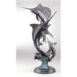 MARLIN & SAILFISH BRONZE SCULPTURE