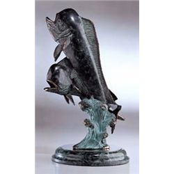 MAHI MAHI PAIR BRONZE SCULPTURE