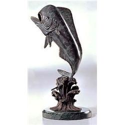 BULL MAHI MAHI BRONZE SCULPTURE