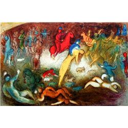 MARC CHAGALL "CHLOE IS CARRIED OFF BY THE METHYMNEANS"