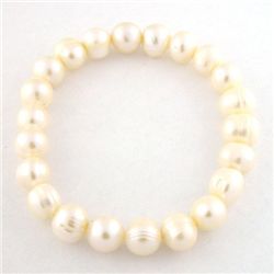 Genuine 8.5mm White Pearl Bracelet