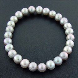 7mm Grey Peacock Pearl Bracelet