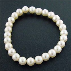 Genuine 7mm White Pearl Bracelet
