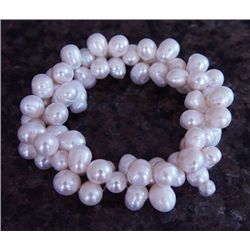 Genuine White Pearl Fire Cracker Bracelet