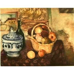 CEZANNE "POMMES,BOUTEILLES ET SOOUPIERE"