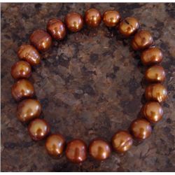 Genuine 8mm Chocolate Pearl Bracelet