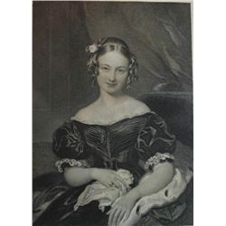 1848 ANTIQUE ENGRAVING "A PORTRAIT"
