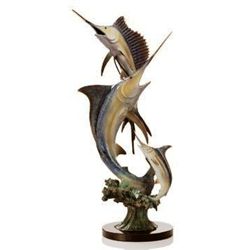 MARLIN & SAILFISH BRONZE SCULPTURE