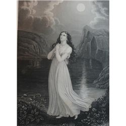 1848 ANTIQUE ENGRAVING "SUPPLICATION"