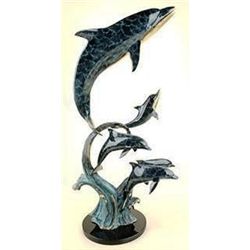 DOLPHIN QUINTET BRONZE SCULPTURE