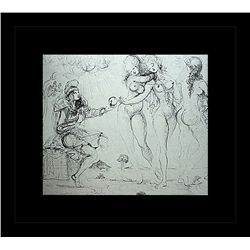 Salvador Dali Erotic Sketch Lithograph