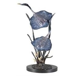 STING RAY PAIR BRONZE SCULPTURE