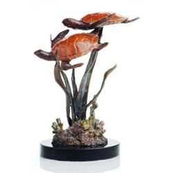 DOUBLE TURTLE BRONZE SCULPTURE