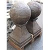 Image 1 : TWO GRANITE FINIAL SCULPTURES