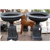 Image 1 : ESTATE SIZED CAST IRON URNS
